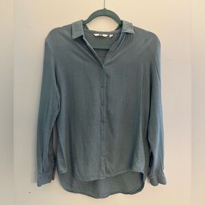 Mint Green Uniqlo Solid Flannel Shirt